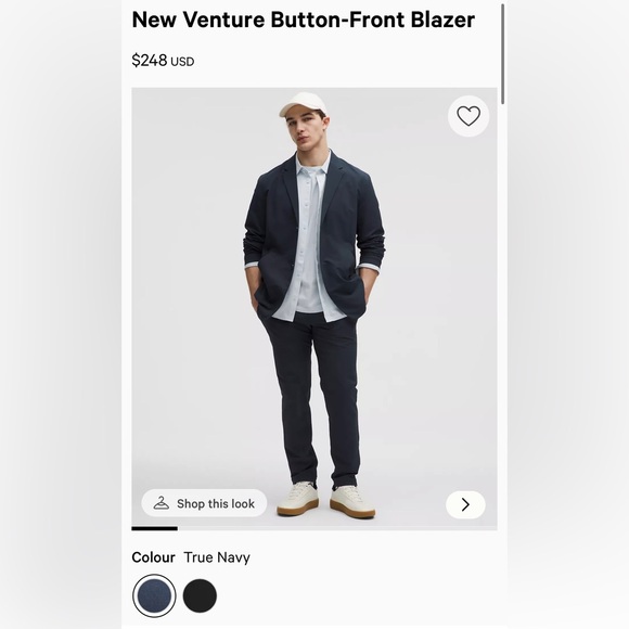 NEW Lululemon men’s New Venture button front blazer size medium - Picture 4 of 6